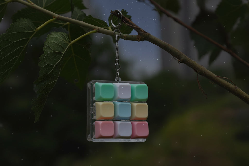 LED Button Fidget Keychain