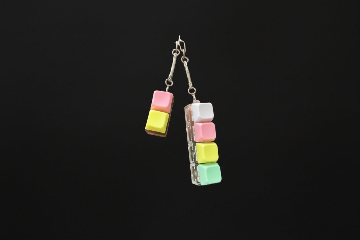 LED Button Fidget Keychain